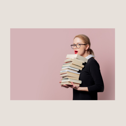Young Woman With An Armload Of Books