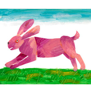 Pink bunny rabbit collage