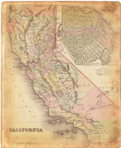Vintage map of California 