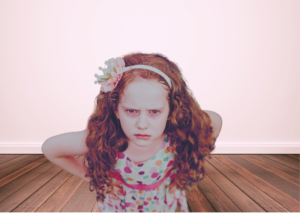 Disgruntled 8 year old girl