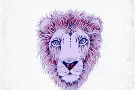 Lion Watercolor Illustration